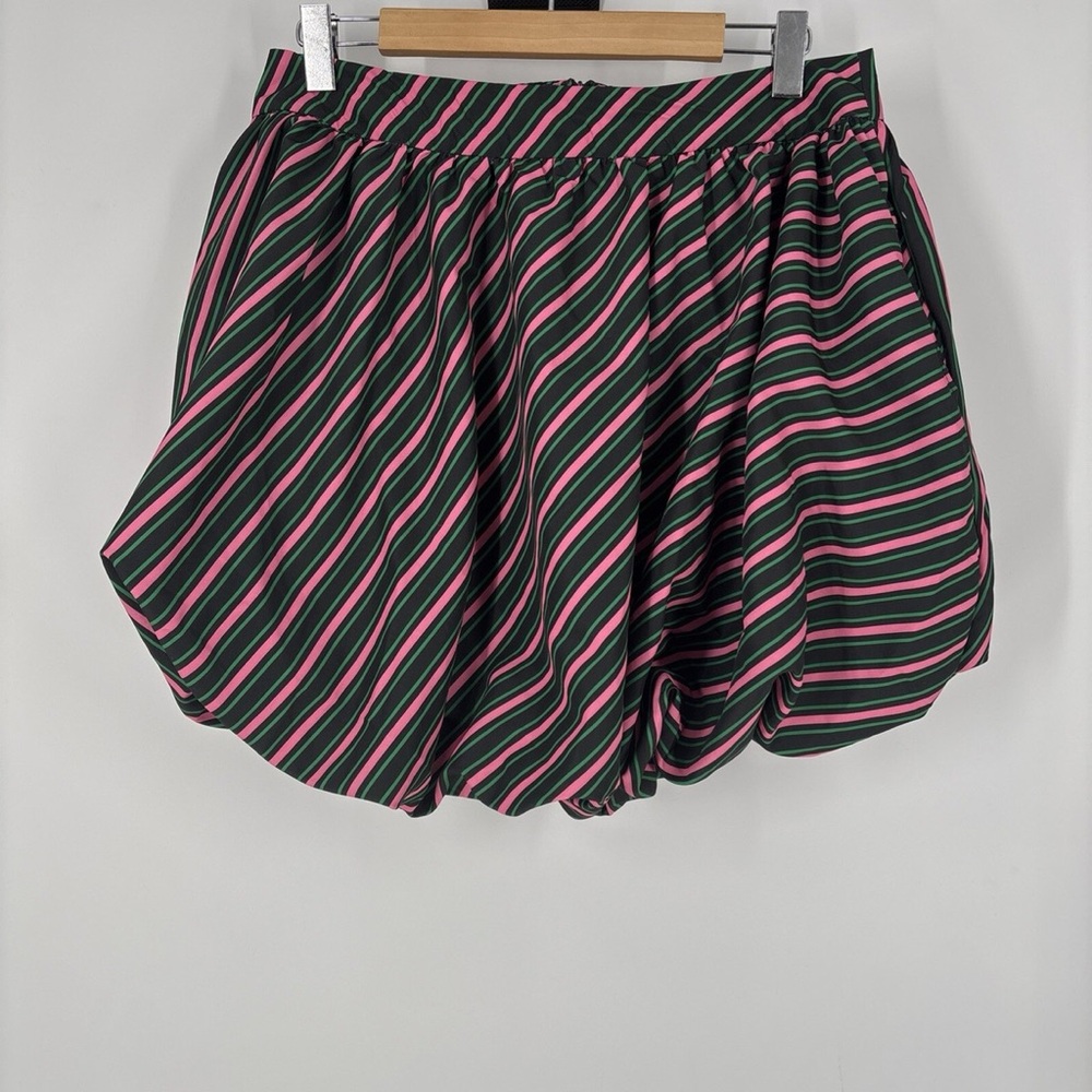 NWT Wicked by Paul Tazewell Womens Mini Skirt Stripe Bubble Hem Whimsigoth